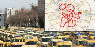 Firea isi pune taximetristii in cap! Ieri a lovit ea cu noile legi, azi lovesc ei, cu protest in Piata Victoriei