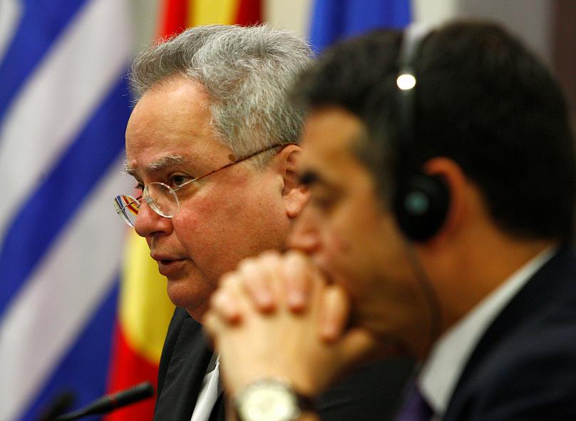 Foreign ministers of FYR Macedonia and Greece meet for talks about the name dispute. Reuters