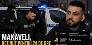 Influencerul Makaveli, reținut într-un dosar de evaziune fiscală și complicitate: ancheta vizează un prejudiciu de peste 3,2 milioane de lei, iar procurorii au pus sechestru pe case, apartamente și mașini Makaveli reținut într-un dosar de evaziune fiscală și audiat de anchetatori