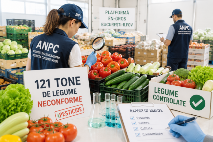 121 de tone de legume neconforme descoperite de ANPC în București Ilfov