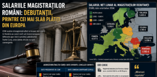 Salariile magistraților români aprind un nou război al cifrelor: debutanții câștigă de două ori mai puțin decât în Bulgaria, dar judecătorii Înaltei Curți apar în top 10 european într-un raport oficial ignorat de CSM salariile magistraților români comparate cu veniturile judecătorilor din Europa și Bulgaria