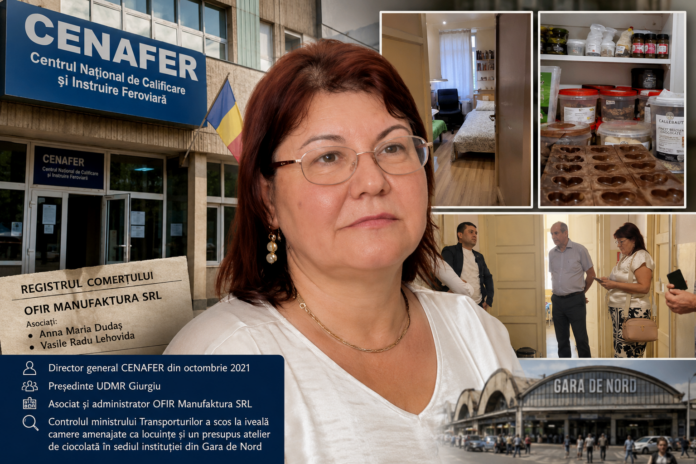 Anna Maria Dudaș, directoarea CENAFER, în contextul controlului efectuat de ministrul Transporturilor la sediul instituției din Gara de Nord.