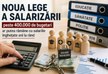 Noua lege a salarizării lovește peste 400.000 de bugetari. Salariile ar putea rămâne înghețate ani la rând, în timp ce Guvernul promite reforme până în 2031 Noua lege a salarizării și efectele asupra salariilor a peste 400.000 de bugetari din România.