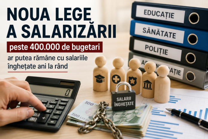 Noua lege a salarizării și efectele asupra salariilor a peste 400.000 de bugetari din România.