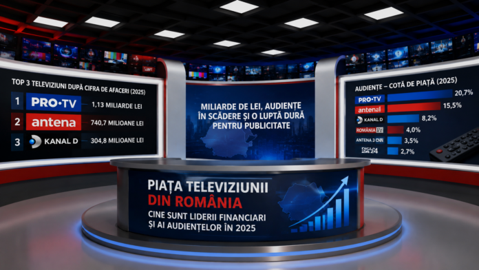 Cine domină piața televiziunii din România.