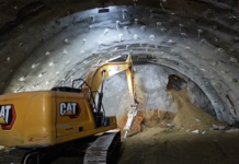 Autostrada Sibiu–Pitești avansează: a fost străpunsă o galerie de 264 de metri a tunelului Boița 1