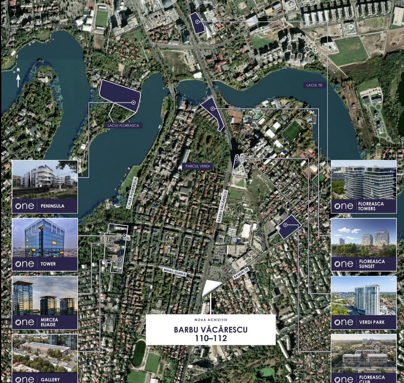 Teren de 5.755 mp cumpărat de One United Properties pentru un turn de peste 100 de metri în nordul Bucureștiului